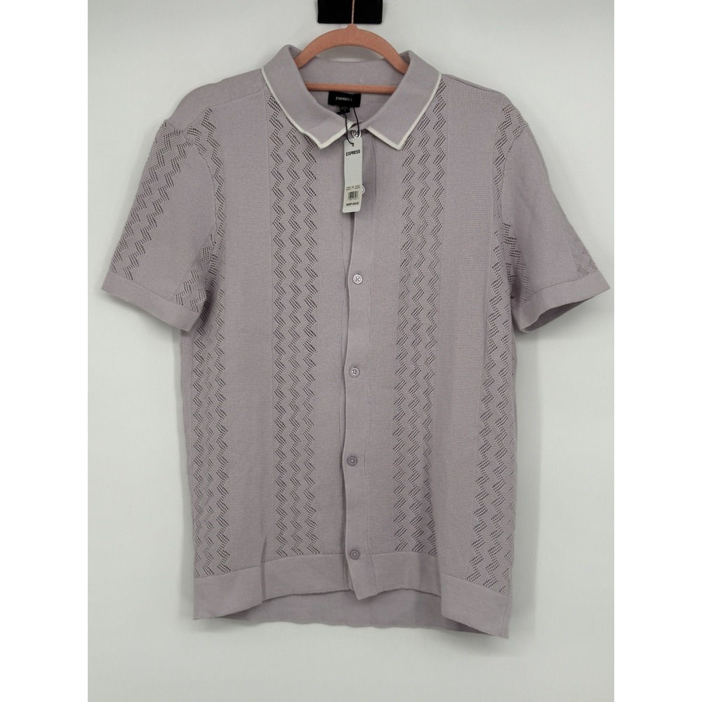 Express Men's Short Sleeve Button Down Small NWT